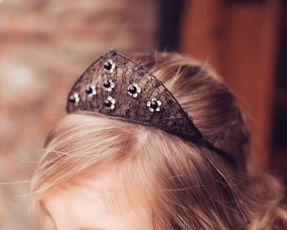 Black Petal Tiara