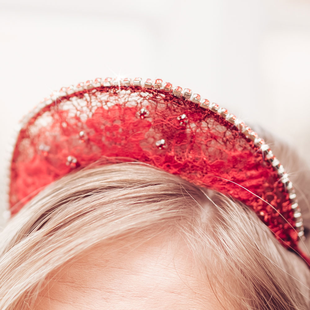 Red Diamantè Tiara