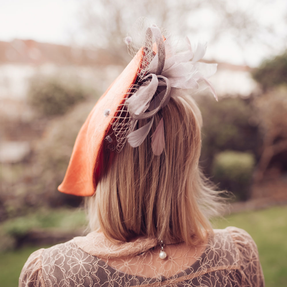 Burnt Orange Fascinator