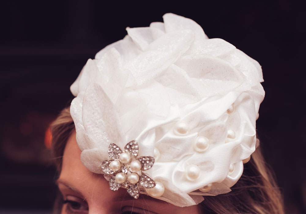 Cream Flower Fascinator